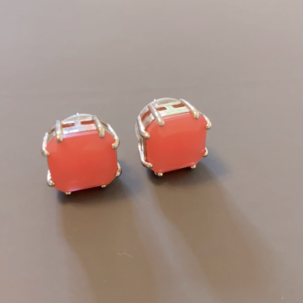 Pink stone earrings